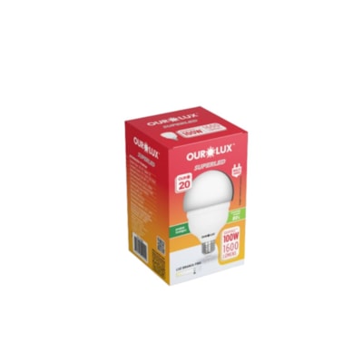 Lampada Led 20W Alta Potencia E27 Bivolt 3000K - Ourolux