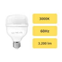 Lâmpada LED 40W de Alta Potência E27 Bivolt 3000K – Lumanti