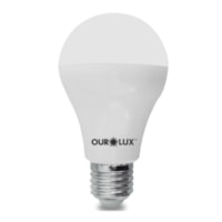 Lampada Led Branco Frio Bateria E27 6500K 9W A60 - Ourolux