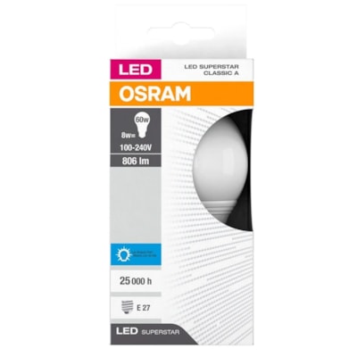 Lâmpada Led Bulbo 8W A60 E27 6500K Branca 7017053 Osram