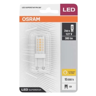 Lâmpada Led Halopin 3W 127V 2700K G9 300LM Osram