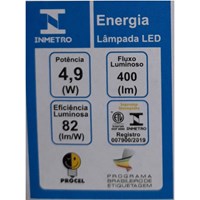 Lâmpada LED TKL 30 4.9W 6500K E27 - Taschibra - Referência: 2669