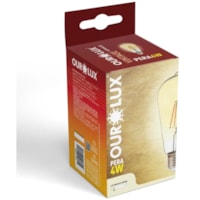 Lâmpada Vintage 4K 2400K E27 Pera 05336 OuroLux
