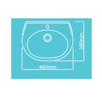 Lavatorio Diva Branco 460 x 380mm Onix