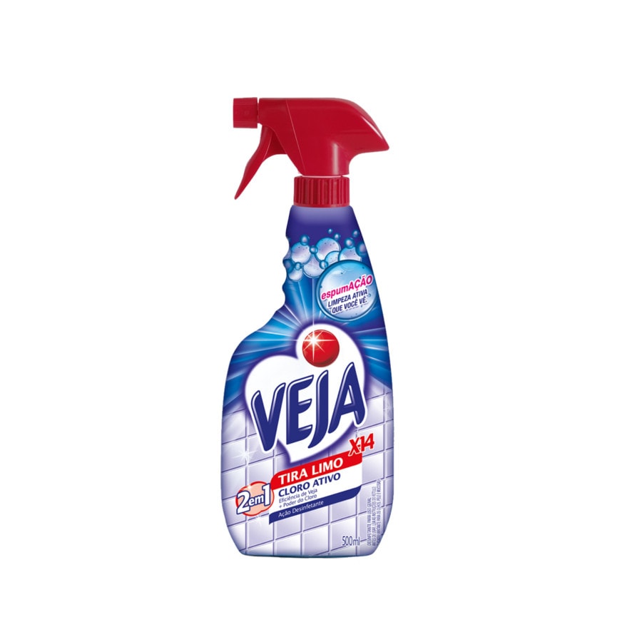 Limpador Para Banheiro X14 Sem Cloro Pulverizador 500 Ml - Veja