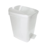 Lixeira Plástica 9 Litros Com Pedal Branca 020703003 Metasul