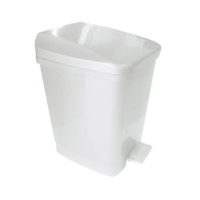 Lixeira Plástica 9 Litros Com Pedal Branca 020703003 Metasul