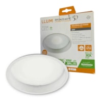 Luminária LED Embutir Inside Llum Luz Amarela 20W 3000K 127V