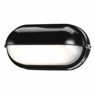 Luminária Náutica Oval Com Viseira Preto Mx71c 32387 Llum