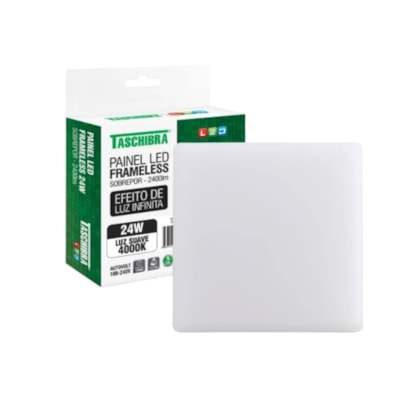 Luminaria Quadrado de Sobrepor LED 24W 4000K Biv - Taschibra