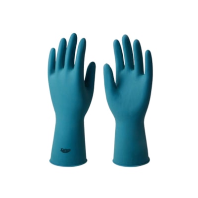 Luva Azul Latéx Natural Tamanho 7 (M) 282960202 Silver Sanro