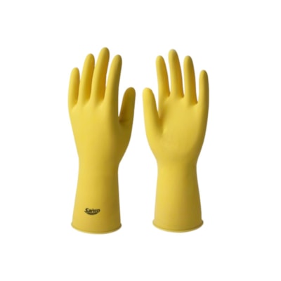Luva latex  Standard G amarela 0,4mm Sanro