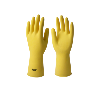 Luva Latex Tamanho 9 (XG) Amarelo 0,4mm Standard - Sanro