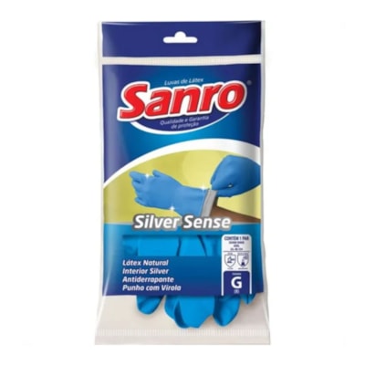 Luva Sanro Latex Silver Sense G