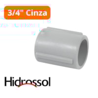 Luva Soldável Eletroduto Pvc 3/4" Pol Cinza A1702 Hidrossol