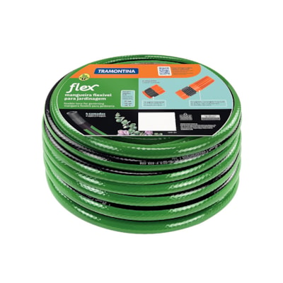 Mangueira Verde 4 Camadas 25M C/Esguicho+Engate - Tramontina