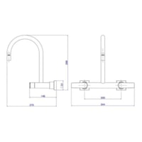 Misturador De Cozinha Parede Bica Movel Cromado 1/4 - Deca