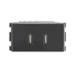 Módulo 2 Tomada Grafite Carregador USB-C 2A Biv Tramontina