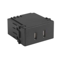 Módulo 2 Tomada Grafite Carregador USB-C 2A Biv Tramontina