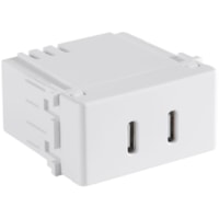 Modulo 2 Tomadas Carregador USB-C Biv 2A Branco - Tramontina