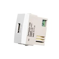 Módulo de Tomada Carregador USB 2A Bivolt Branco Clean - Mar Girius - Referência: 17272