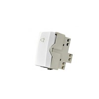 Módulo Interruptor Pulsador Campainha 2A e 250V Branco Sleek - MarGirius - Referência: 16053