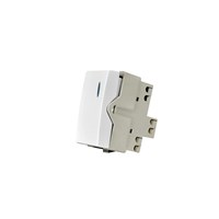 Módulo Interruptor Simples com Luz 10A 250V Branco Clean - Margirius - Referência: 14260