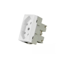 Módulo Tomada 2p+T Pb 20a 250v Branco Clean - Margirius