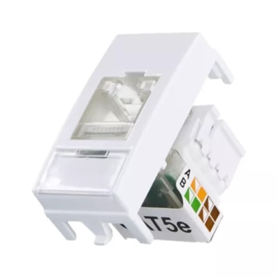 Módulo Tomada RJ45 CAT5E Branco Sleek MarGirius