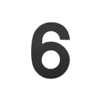 Número Residencial 145 mm Preto – Nº 6 Bemfixa