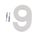 Número Residencial 9 (Nove) em ABS 145mm Prata Bemfixa 8882