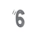 Numero residencial inox numero 6 15cm Rocha