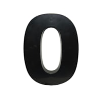 Numero Residencial Preto 145mm N°0 - BemFixa