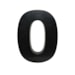 Numero Residencial Preto 145mm N°0 - BemFixa