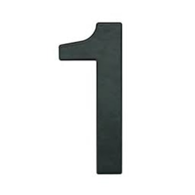 Numero Residencial Preto 145mm N°1 - BemFixa