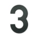 Numero Residencial Preto 145mm N°3 - BemFixa