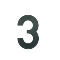 Numero Residencial Preto 145mm N°3 - BemFixa