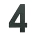 Numero Residencial Preto 145mm N°4 - BemFixa