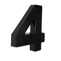 Numero Residencial Preto 145mm N°4 - BemFixa
