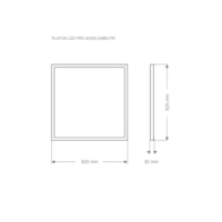 Painel Led Pro De Embutir 62x62 45W 6500K Taschibra