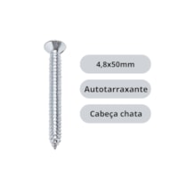 Parafuso Autotarraxante Cabeça Chata 4,8x50mm C/10Un Bemfixa