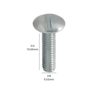 Parafuso Cabeça Lentilha Com Trava 3/8" X 3/4" - Mubec - Referência: 1125
