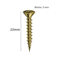 Parafuso Chipboard 3,0 x 22mm Chata Philips C/100 un - Ciser