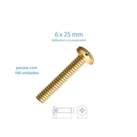 Parafuso Maq Panela Ph Rosca Inteira 6x25mm 100 unid Ciser