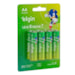 Pilha Alcalina AA Com 8 Peças 82373 Elgin