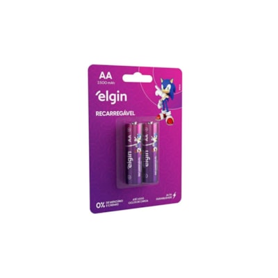 Pilha Recarregável AA 2500MAH com 2 unidades - Elgin