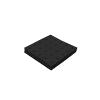 Piso Demarcação Tátil Alerta Preto 16pçs 25x25cm Kapazi