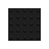 Piso Demarcação Tátil Alerta Preto 16pçs 25x25cm Kapazi