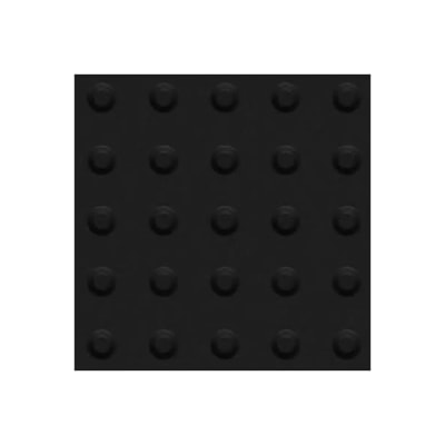 Piso Demarcação Tátil Alerta Preto 16pçs 25x25cm Kapazi