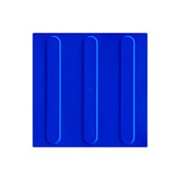 Piso Tátil Direcional em PVC Azul 250 X 250 X 3,00mm - Advcomm - Referência: TPDR01U/AZ